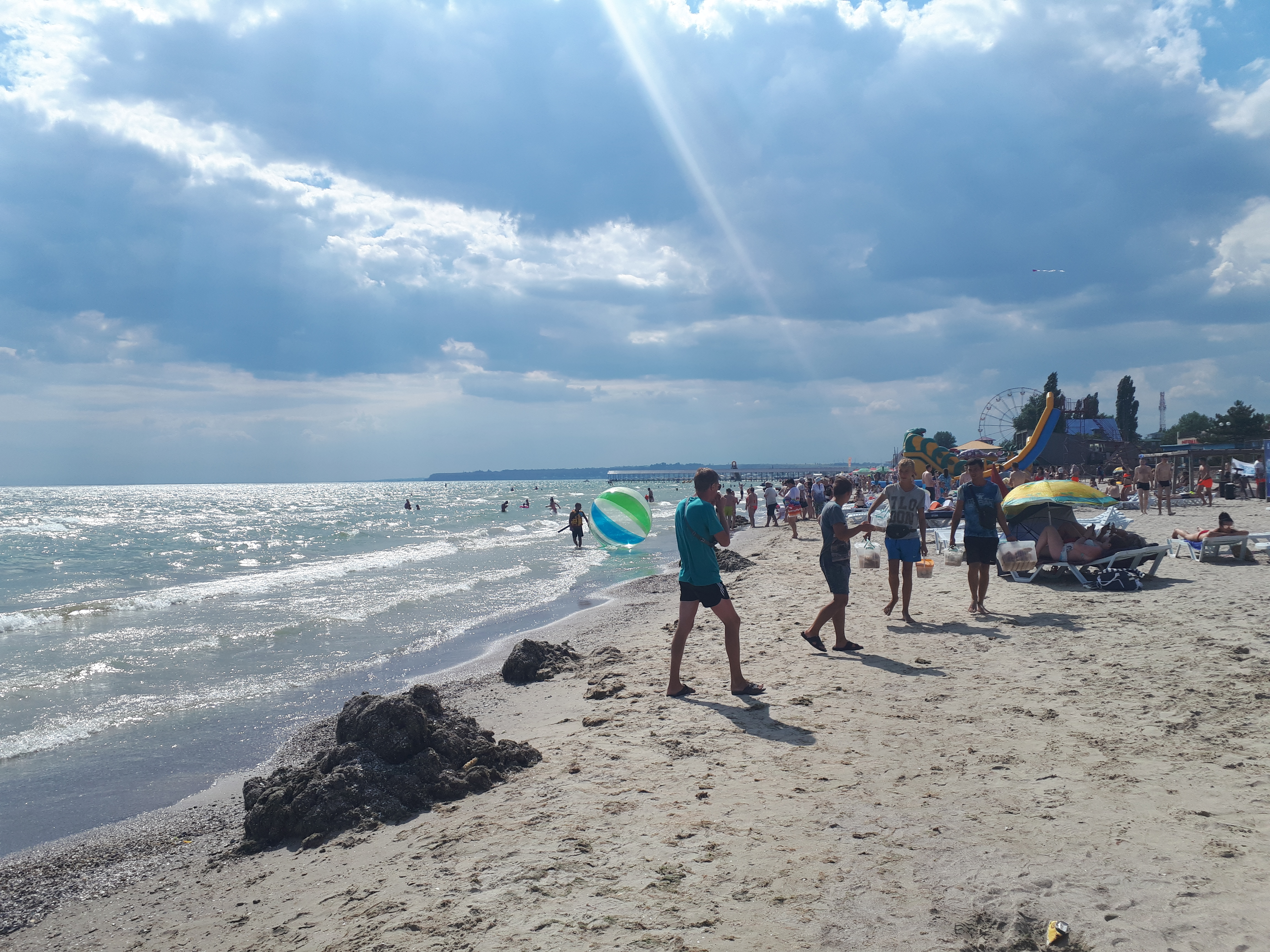 우크라이나 코블레보 흑해 바다와 사람들