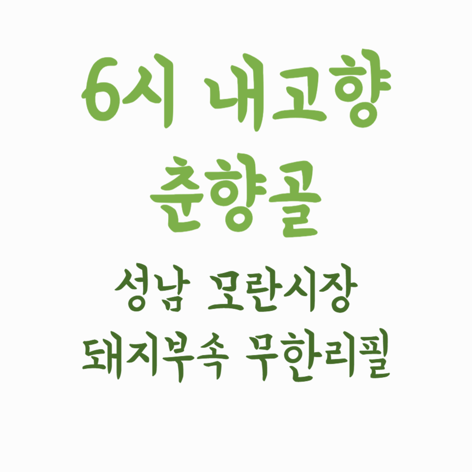 20250703 6시 내고향 춘향골 – 성남 모란시장 돼지부속 무한리필 맛집 리뷰