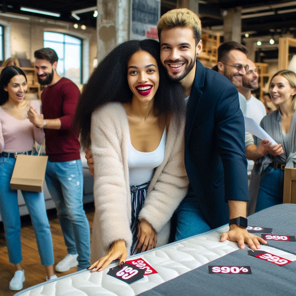 블랙프라이데이 침대 사는 그림