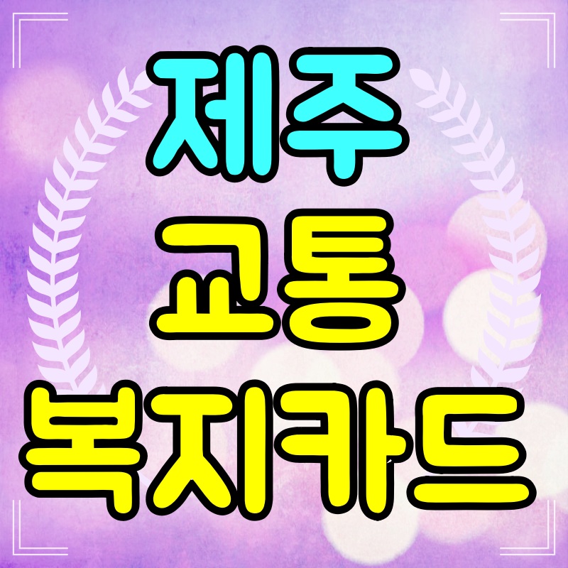 제주교통복지카드