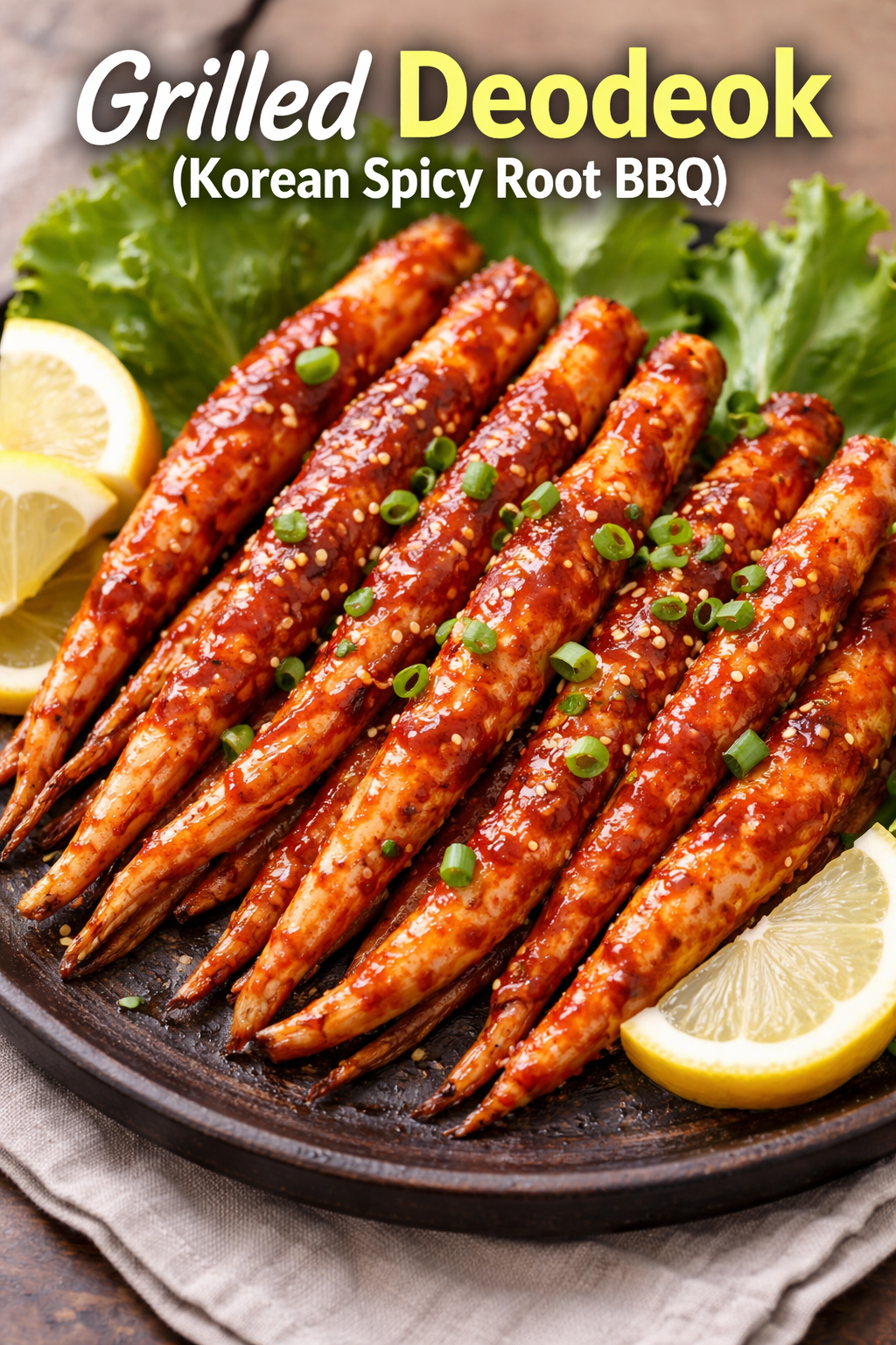 Grilled Deodeok (Korean Spicy Root BBQ Recipe) image