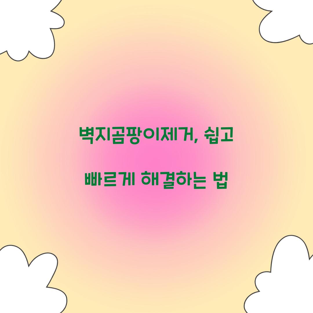 벽지곰팡이제거