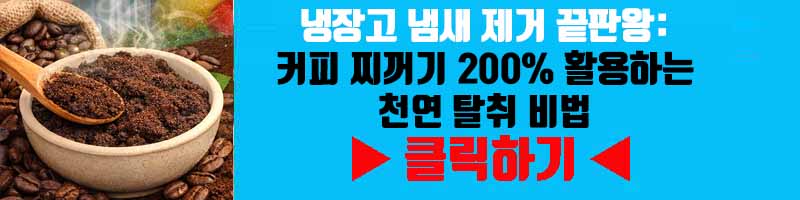 냉장고 악취 잡는 '커피 찌꺼기' 활용 노하우