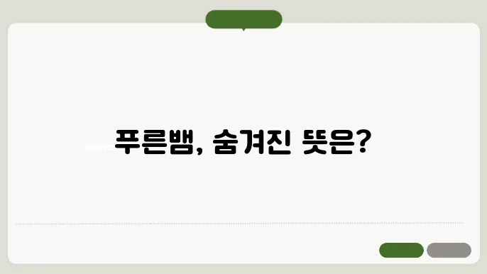 푸른뱀 꿈 해몽