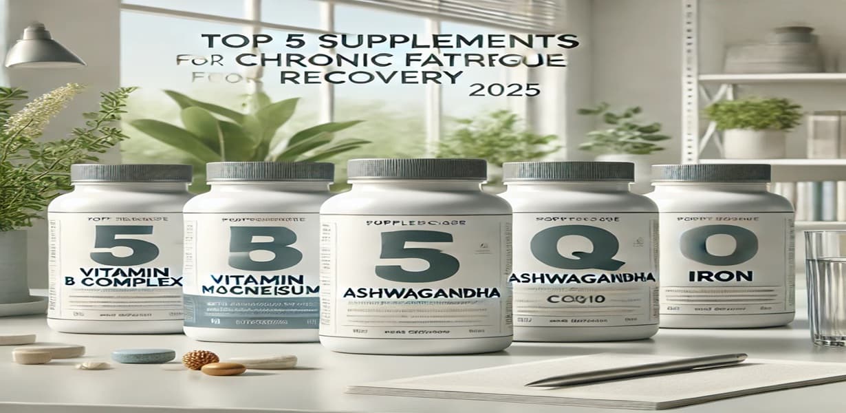 만성피로 회복을 위한 영양제 5종 – 비타민B군, 마그네슘, 아슈와간다, CoQ10, 철분
