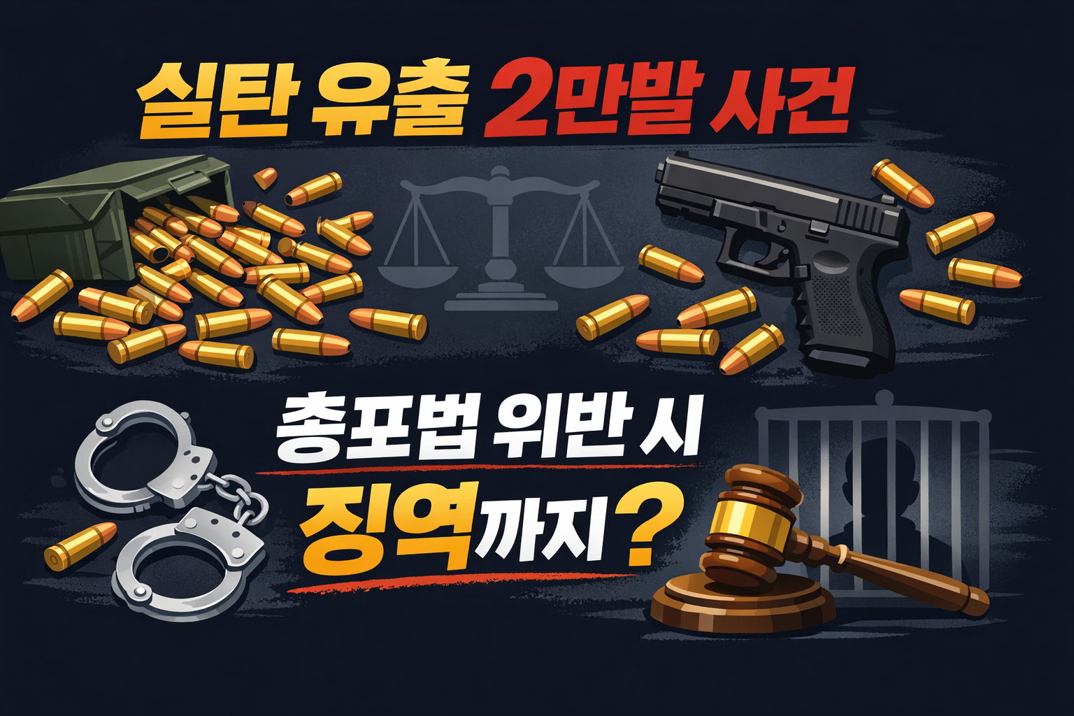 선수촌 실탄 2만발 유출 사건 총포법 위반 사례 국가대표 사격장 무기 관리 허점