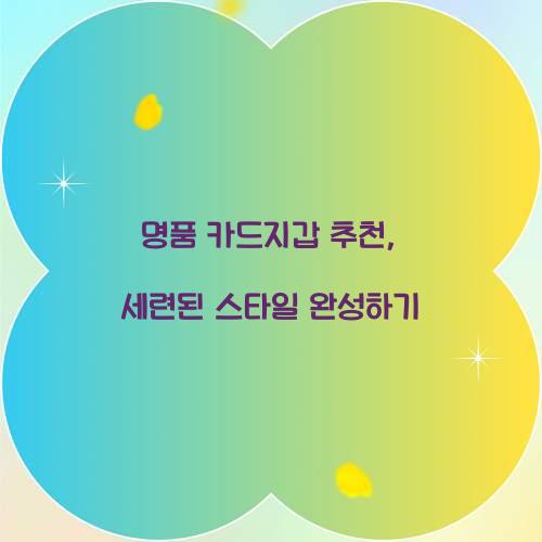 명품 카드지갑 추천