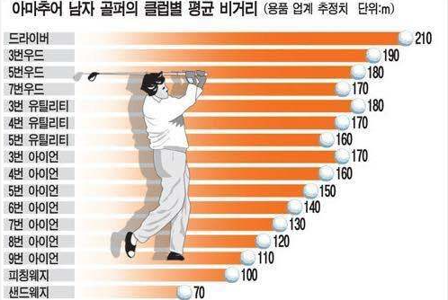클럽별 비거리