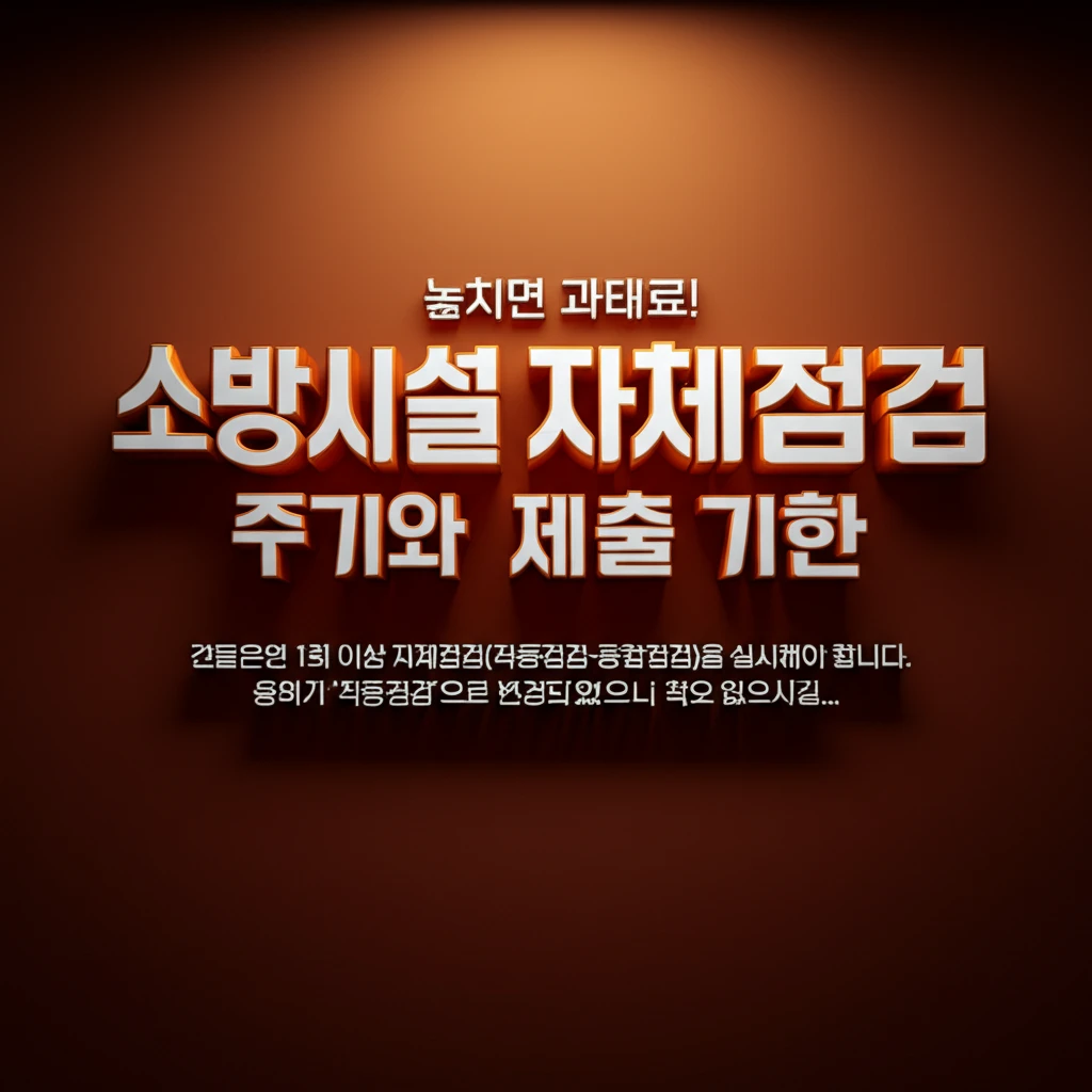 학원 소방시설 자체점검 주기와 결과 ..