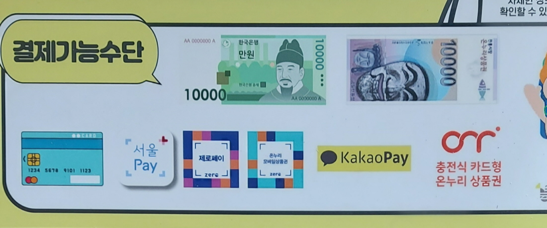온누리 상품권 사용처 표지판