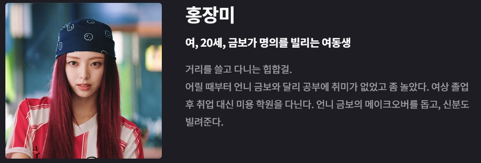 언더커버 미쓰홍 등장인물