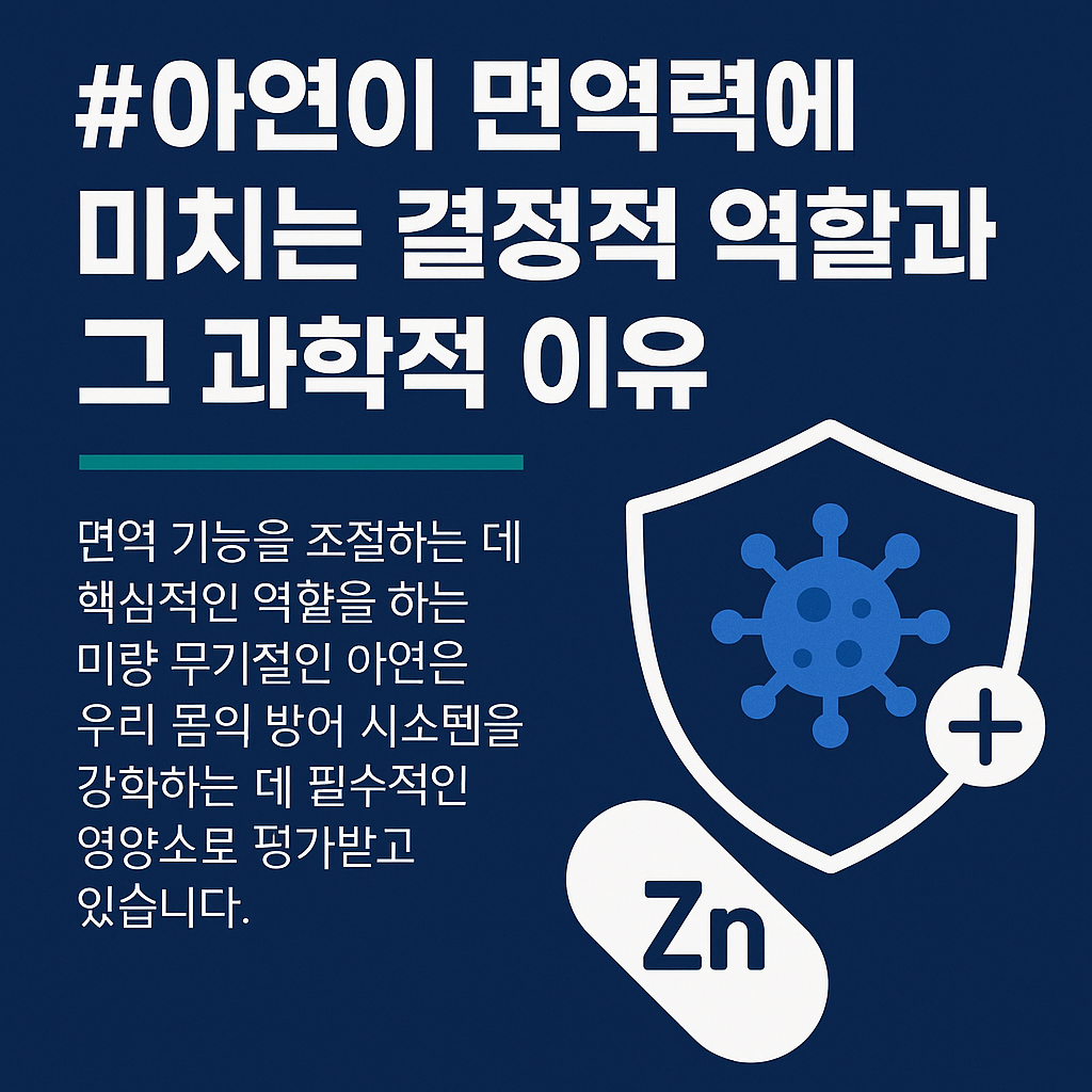 아연의 결정적 역할과 그 과학적 근거