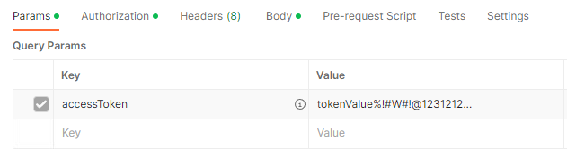 Query Params에 API Key 추가