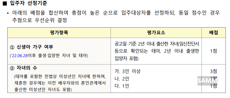 든든전세 입주자 선정기준