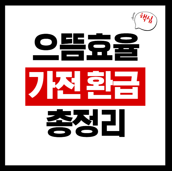 2025년 으뜸효율가전 환급 총정리