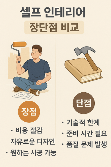 셀프 인테리어 장단점 비교