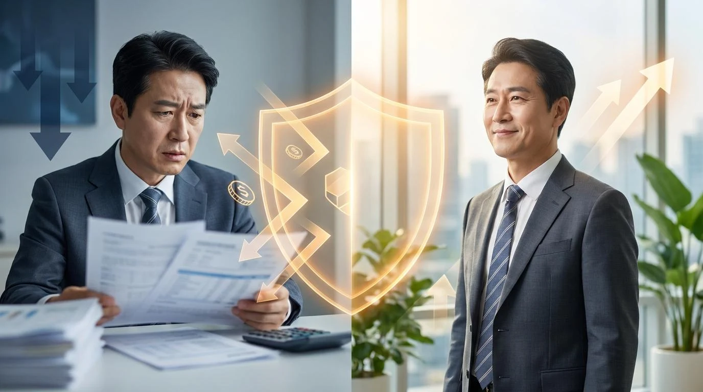 15.4퍼센트 배당소득세를 방어하는 절세 통장 개념 일러스트