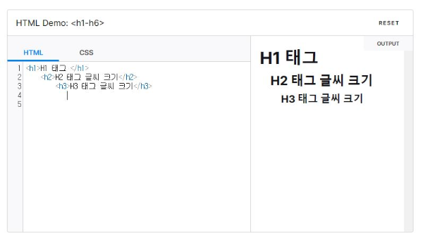 H 태그 비교하기