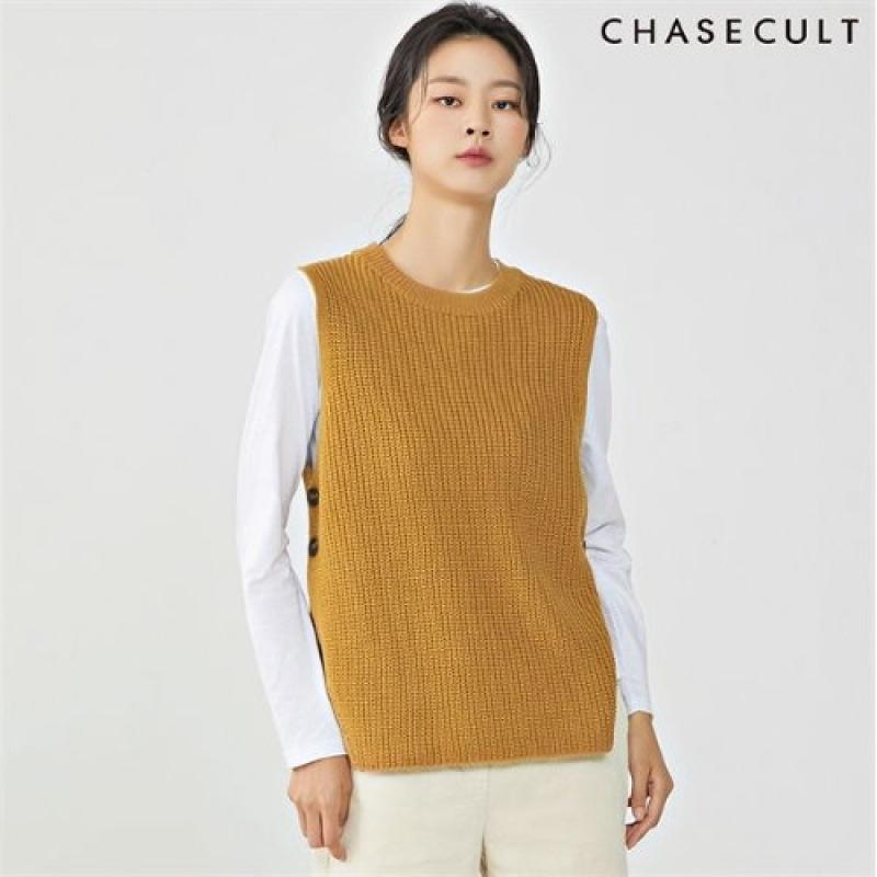 체이스컬트 여성 옆트임 니트 베스트- KFRG7362C0U