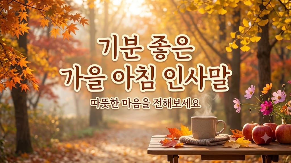 가을 아침 인사말 이미지