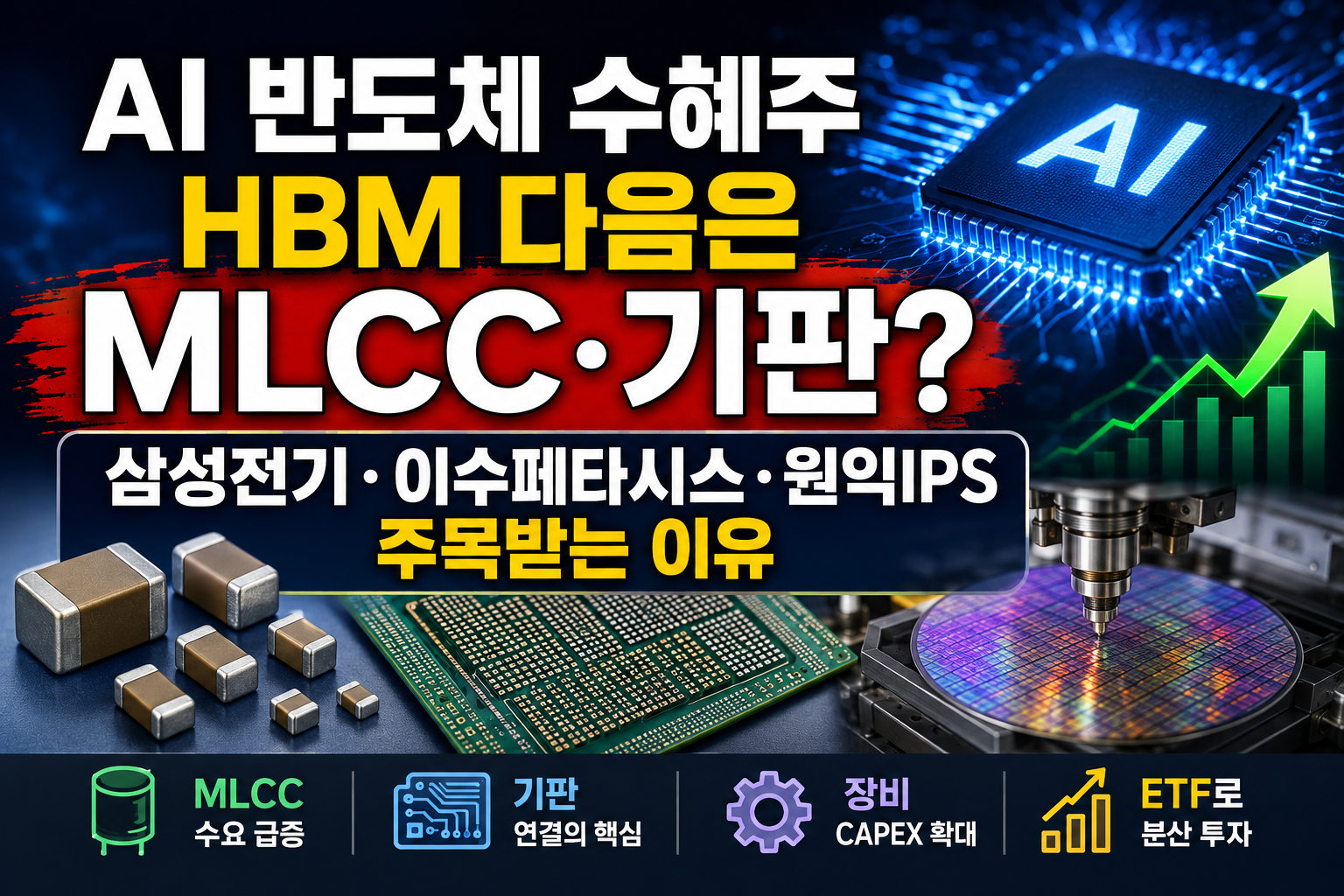 AI 반도체 수혜주 삼성전기 이수페타시스 원익IPS MLCC 기판 관련주 정리