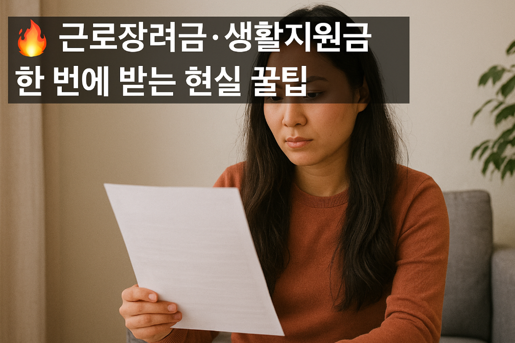 근로장려금·생활지원금 한 번에 받는 현실 꿀팁