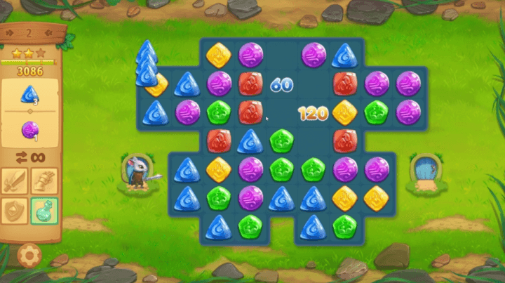 동일한-블록을-3개이상-연결하여-제거하고-점수를-획득하는-화면