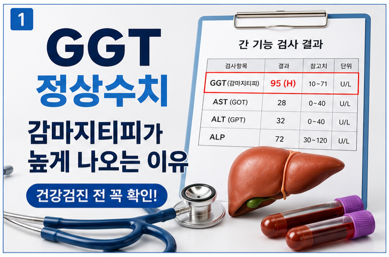GGT 감마지티피 정상수치와 원인을 설명하는 건강검진 썸네일