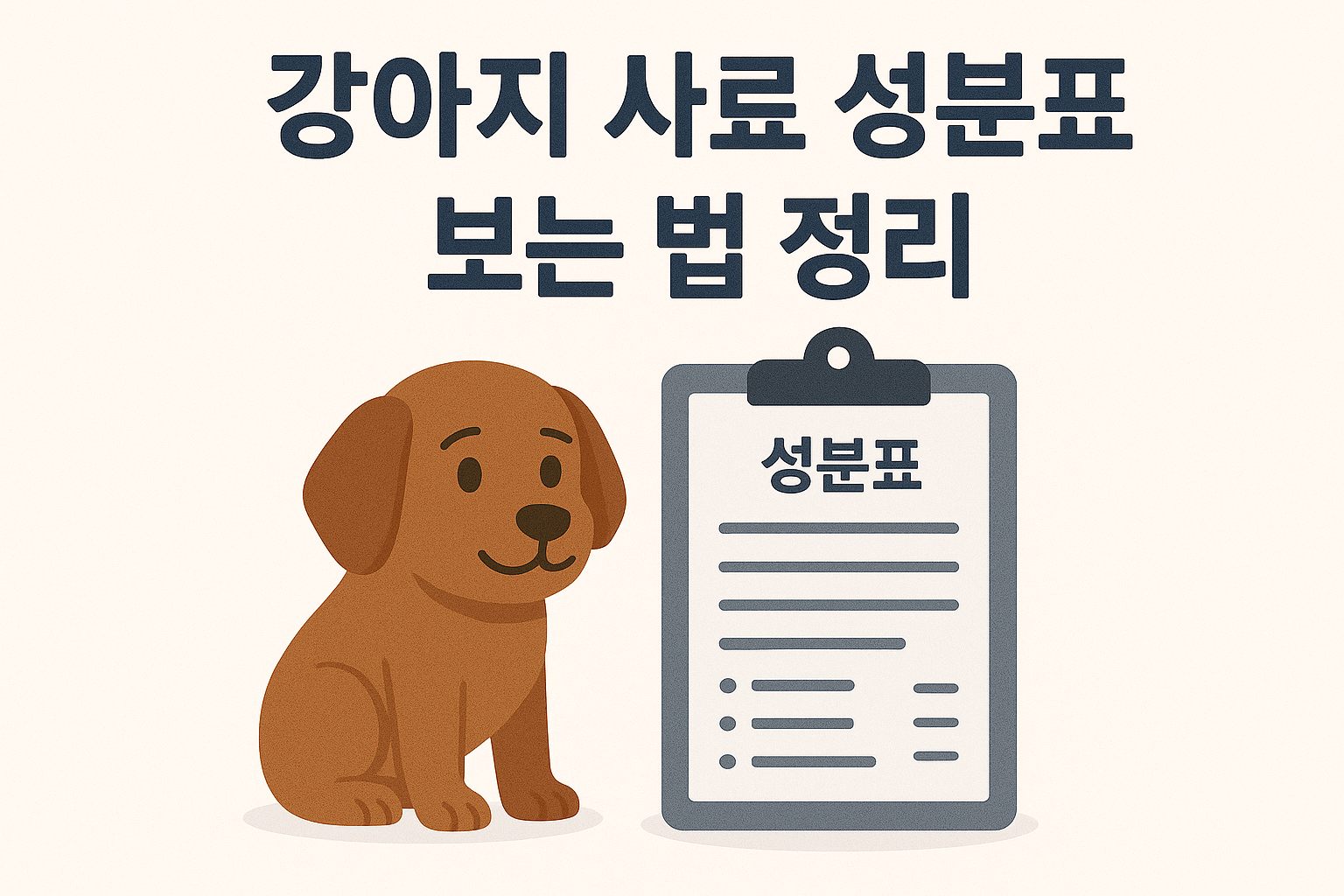 강아지 사료 성분표 보는법 이미지