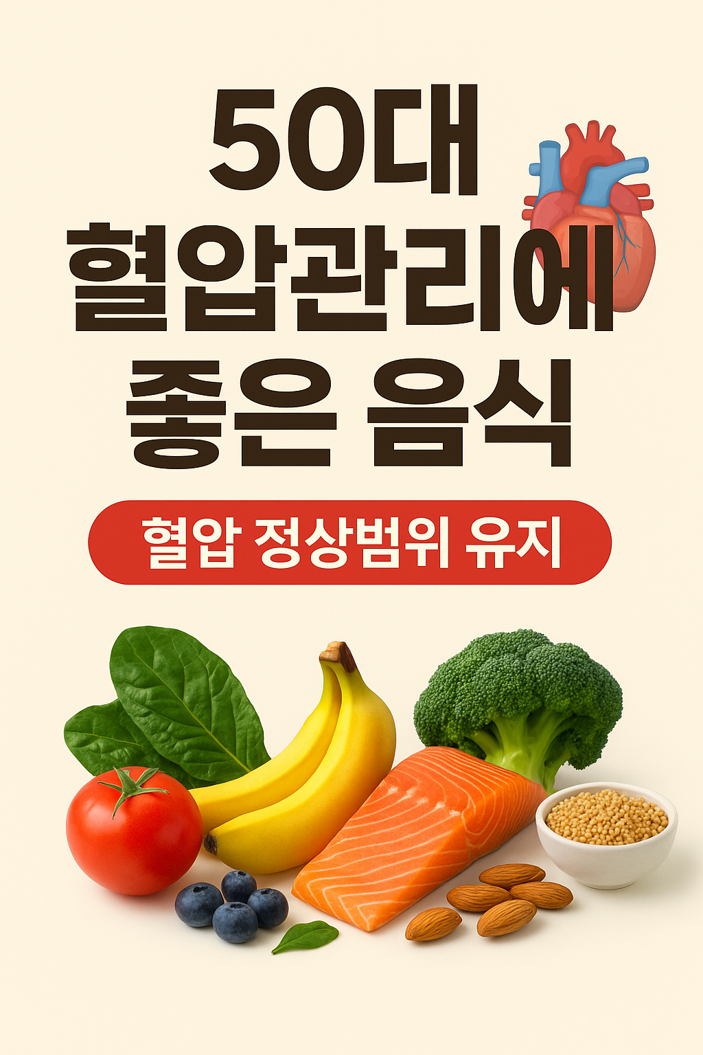 50대 혈압관리에 좋은 음식과 식단관리