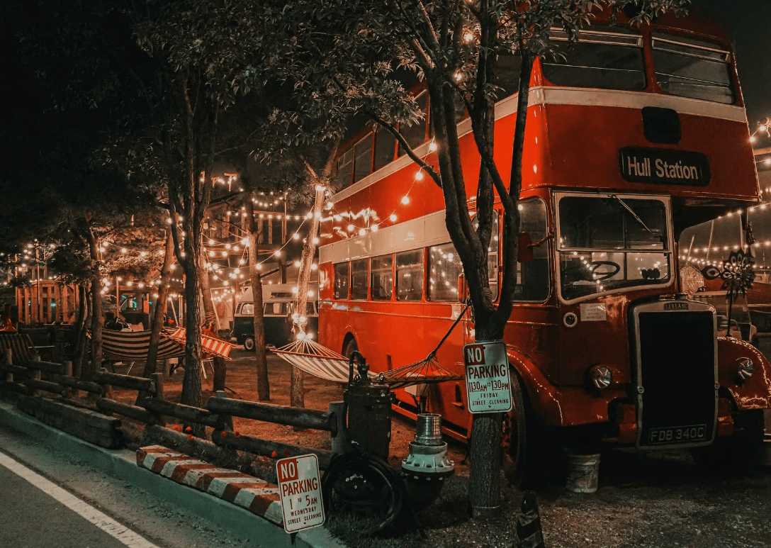 글램 비 글램핑장 야경