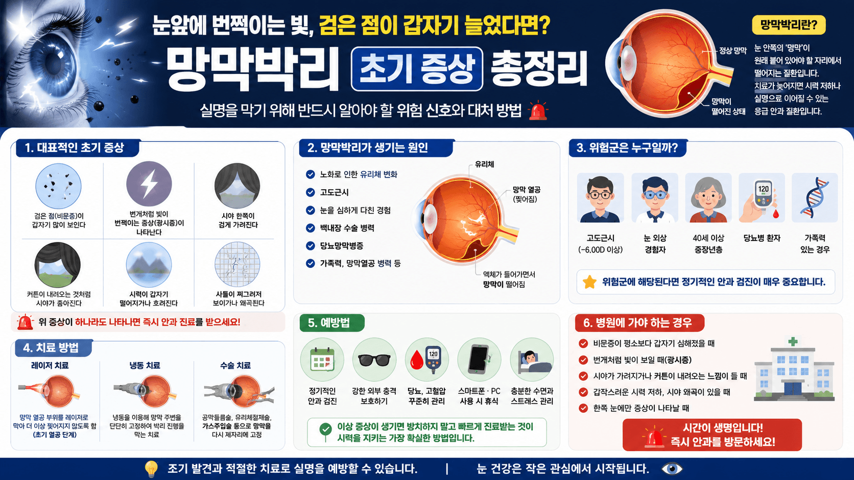 망막박리 초기증상 총정리 건강 인포그래픽