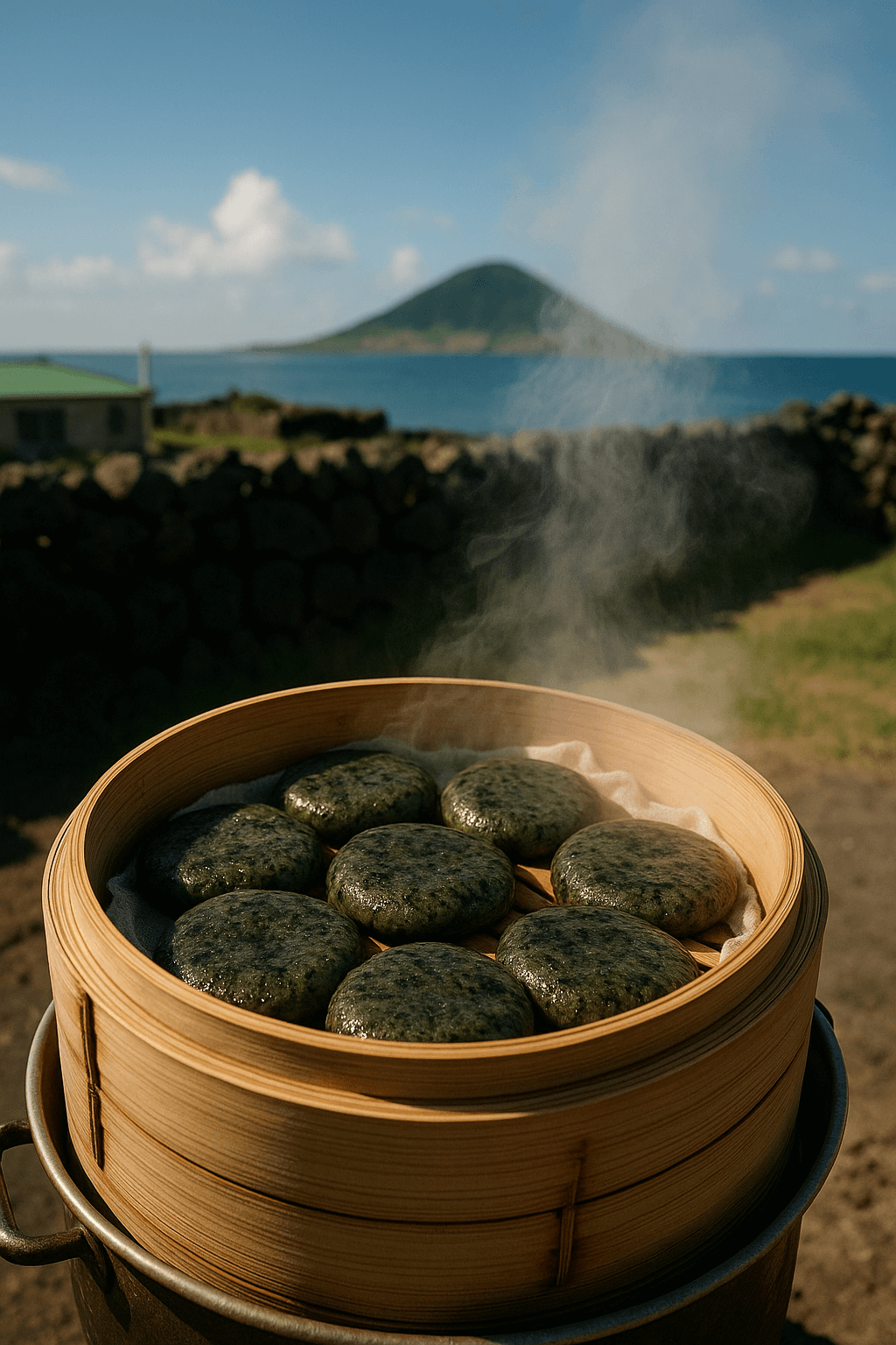 제주 비양도 마을에서 여름마다 빚던 톳반죽 떡