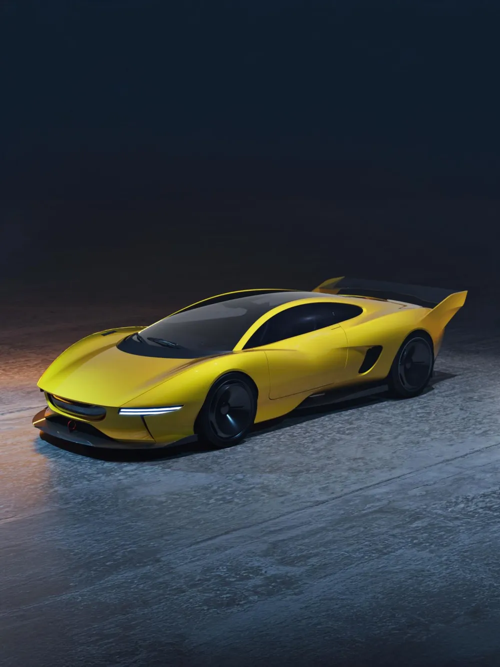군더더기 없이 매끈하게 떨어지는 곡선의 재규어 XJ220 GT1 콘셉트