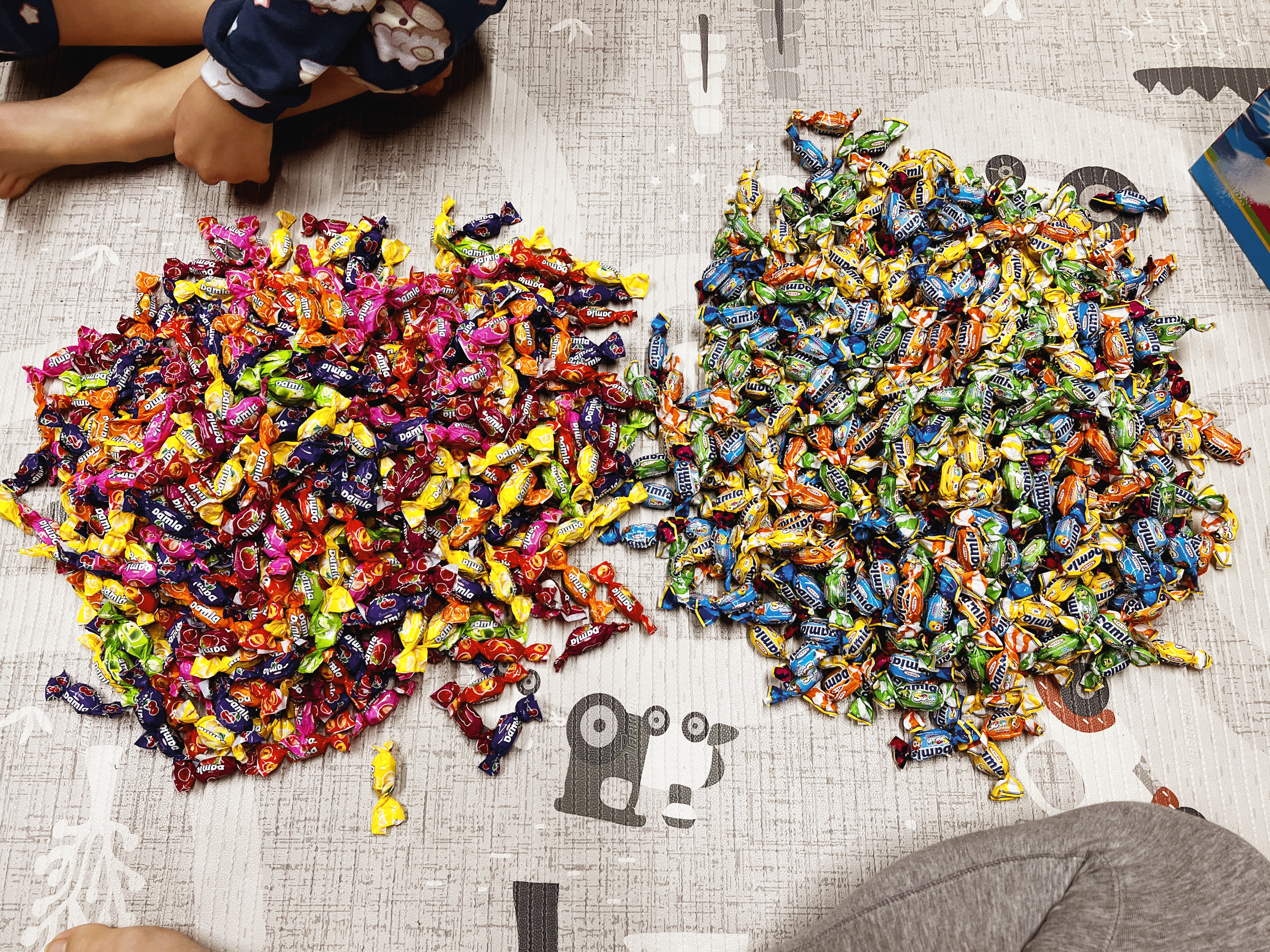 담라 여러가지 맛 섞기