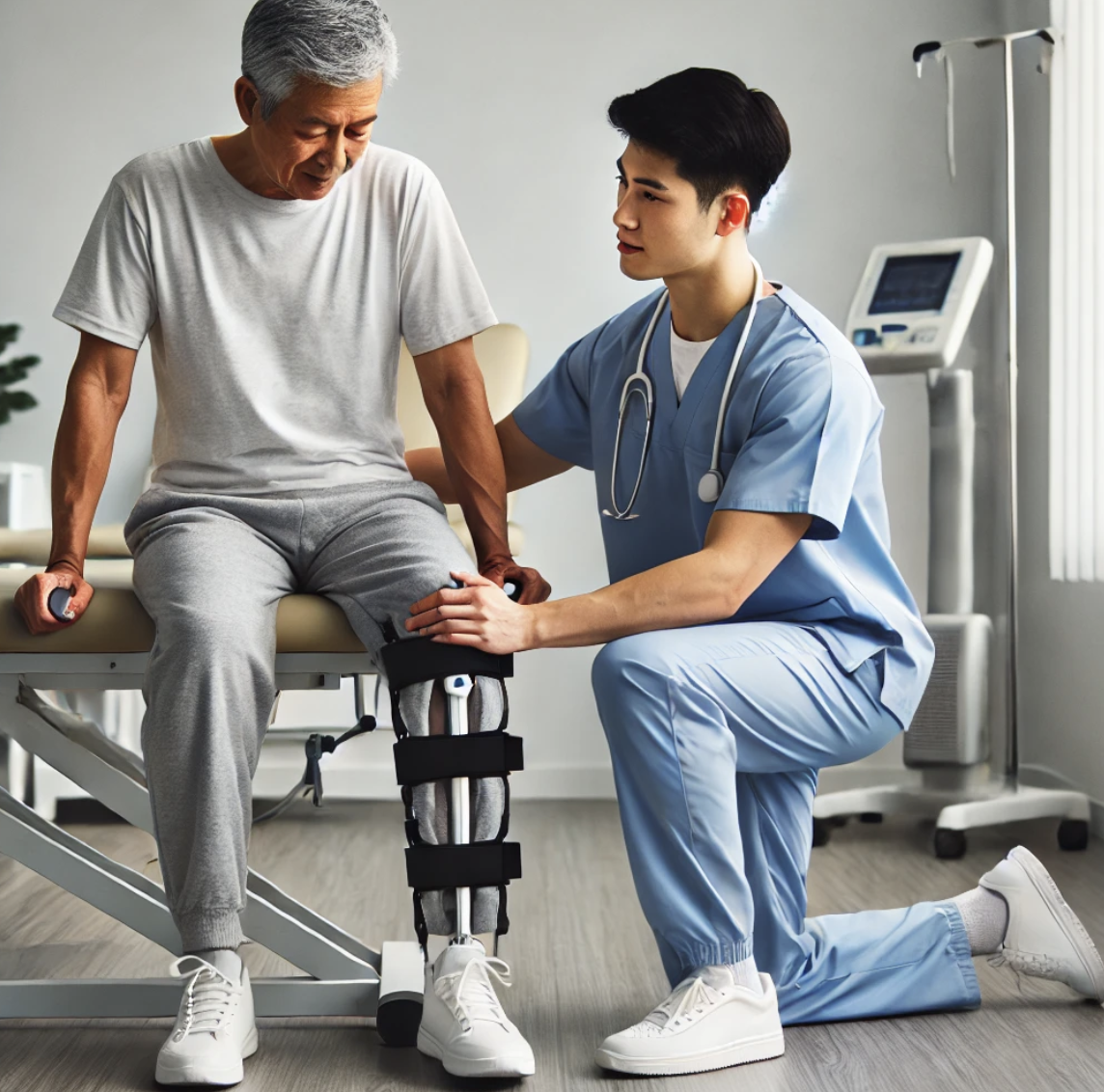 의료 분야에서 근무하는 남성의 모습