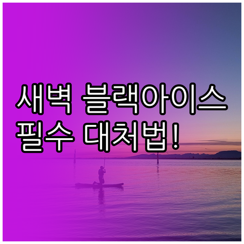 치명적인 블랙 아이스 위험 시간 새벽..