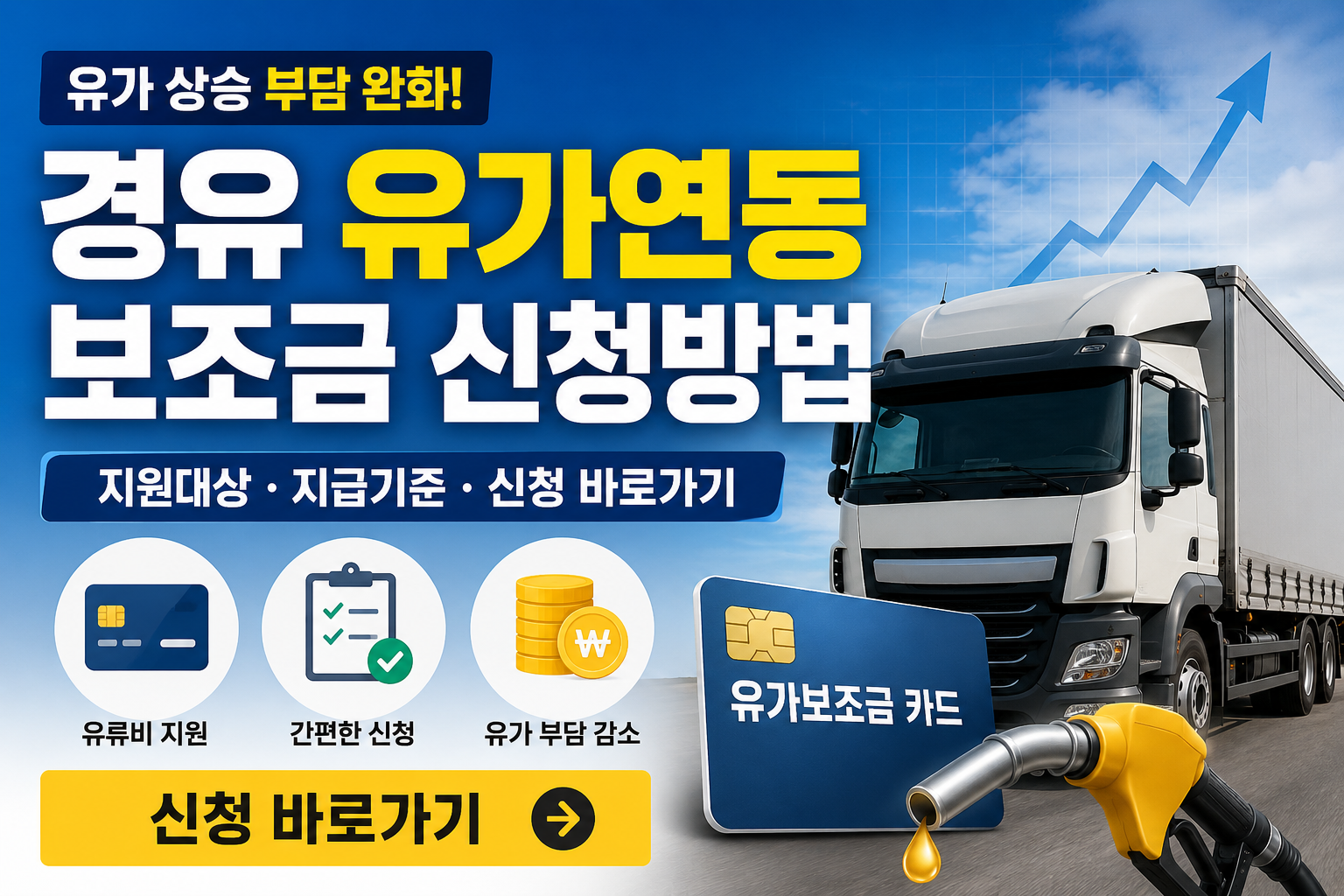 경유 유가연동보조금 신청방법 총정리|지원대상·지급기준·신청 바로가기
