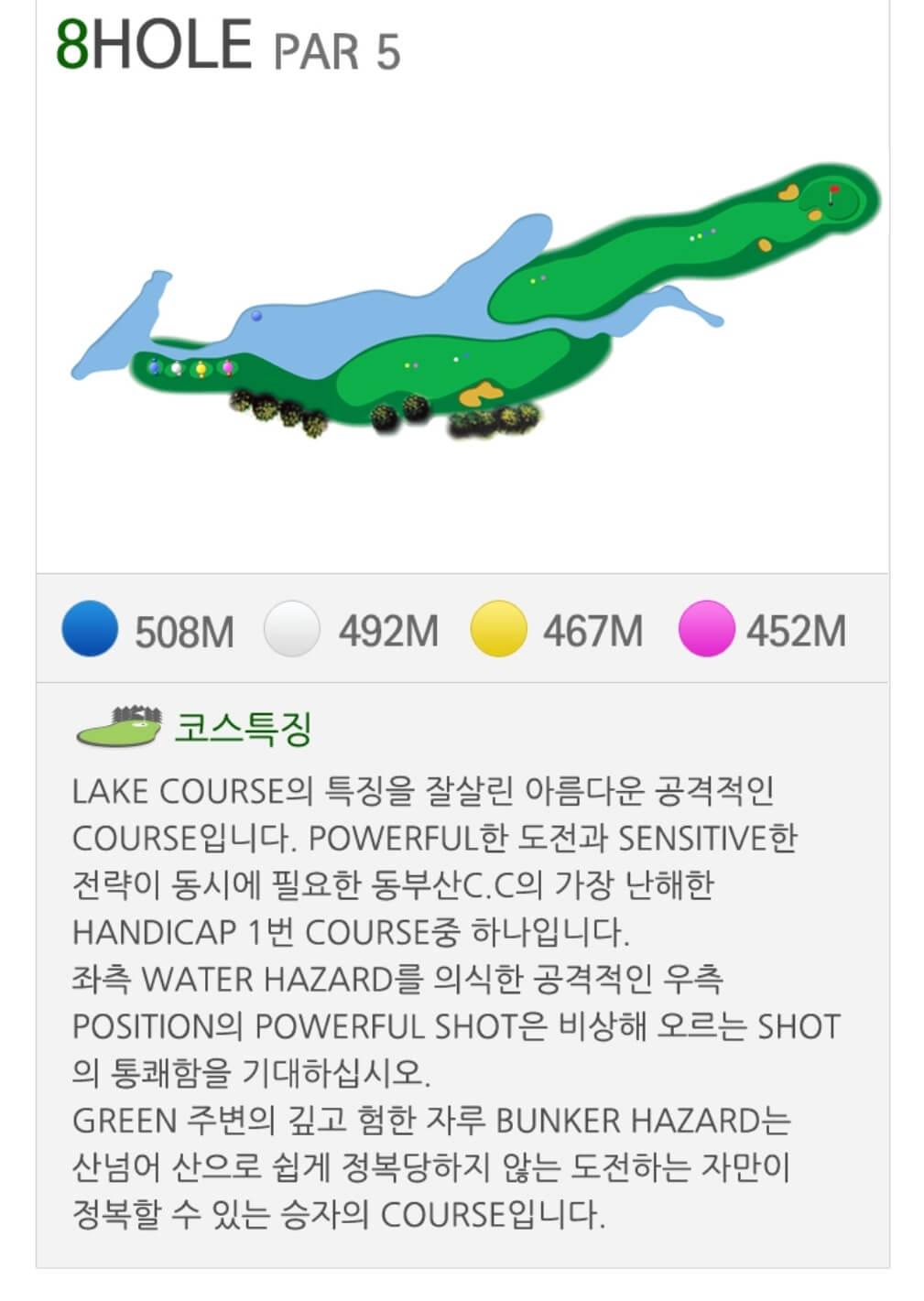 동부산 컨트리클럽 레이크코스 8