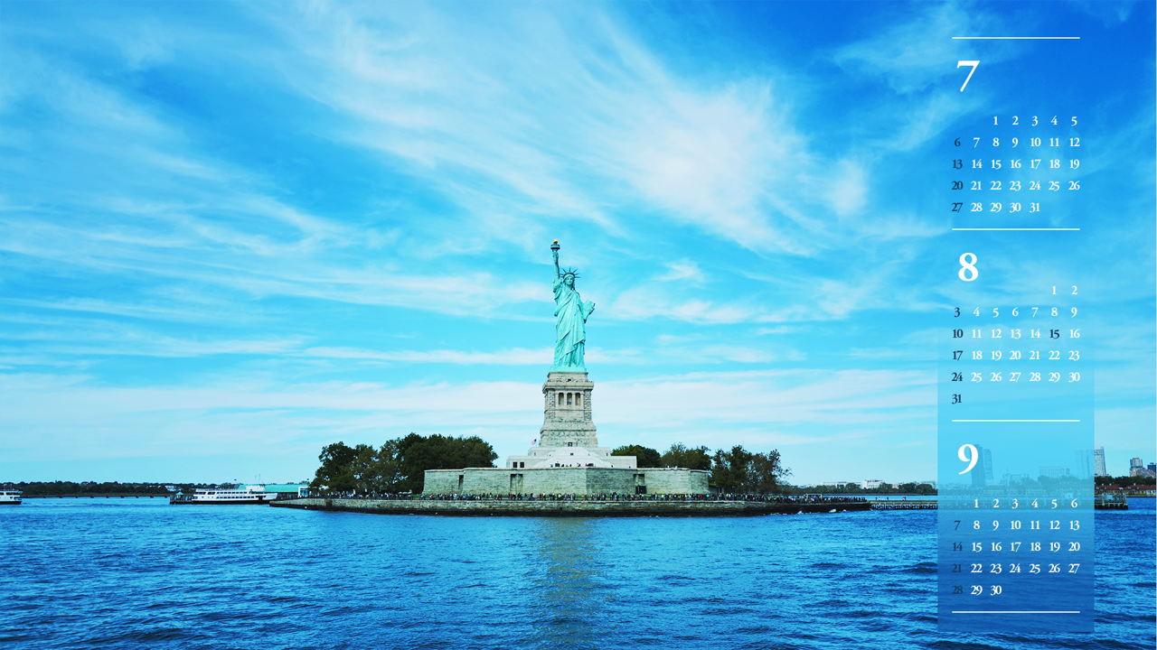 01 자유의 여신상 B - 2025년8월 노트북배경화면