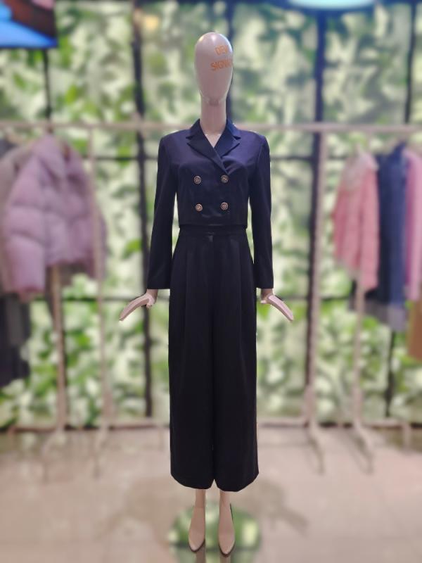 듀엘 포멀 세미 와이드 점프수트 D224MSE037