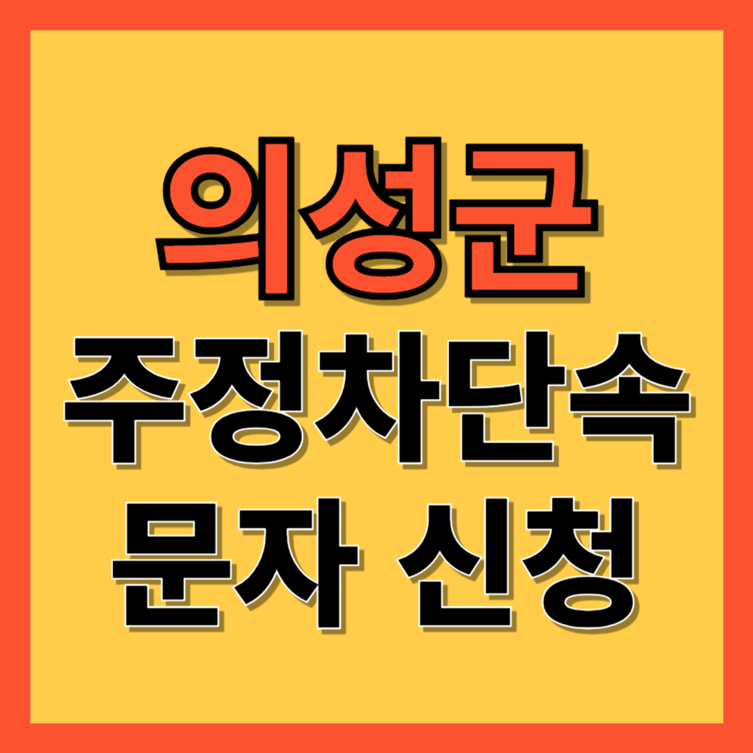 의성군 주정차 단속 알림 서비스 신청 방법 ❘ 불법주차 문자알림서비스