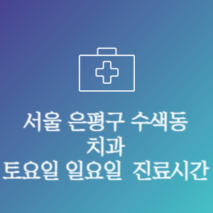 서울 은평구 수색동 치과 주말 토요일 일요일 문여는 병원 진료시간