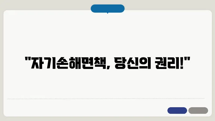 자기손해면책제도란?