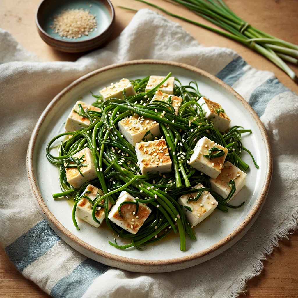 두부달래무침 &ndash; 담백한 두부와 달래의 만남! 🤍
