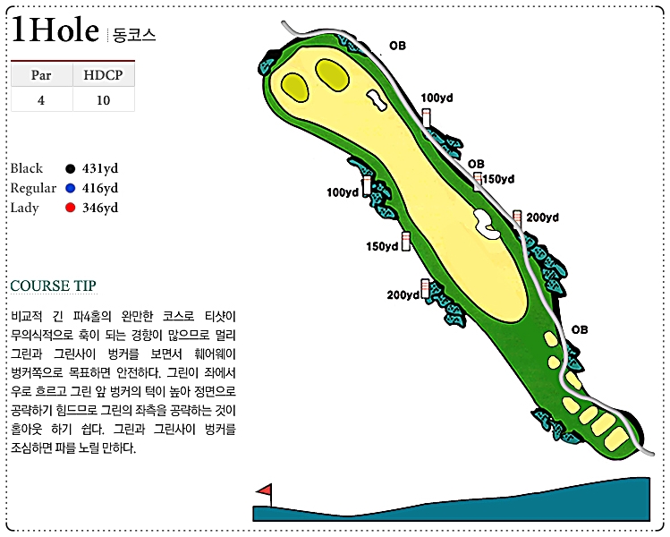 양주CC 동 코스 1번 홀