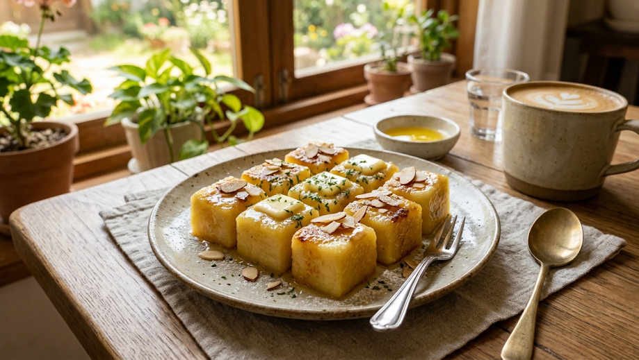 상하이 버터떡 실패 없이 만드는 법 (겉바속쫀, 온도, 반죽 농도 핵심)