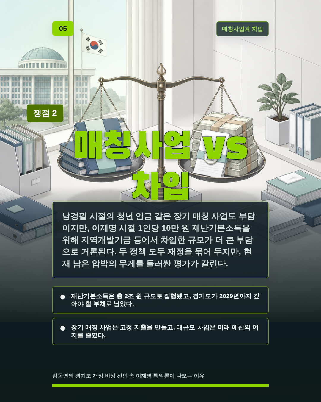 매칭사업 vs 차입