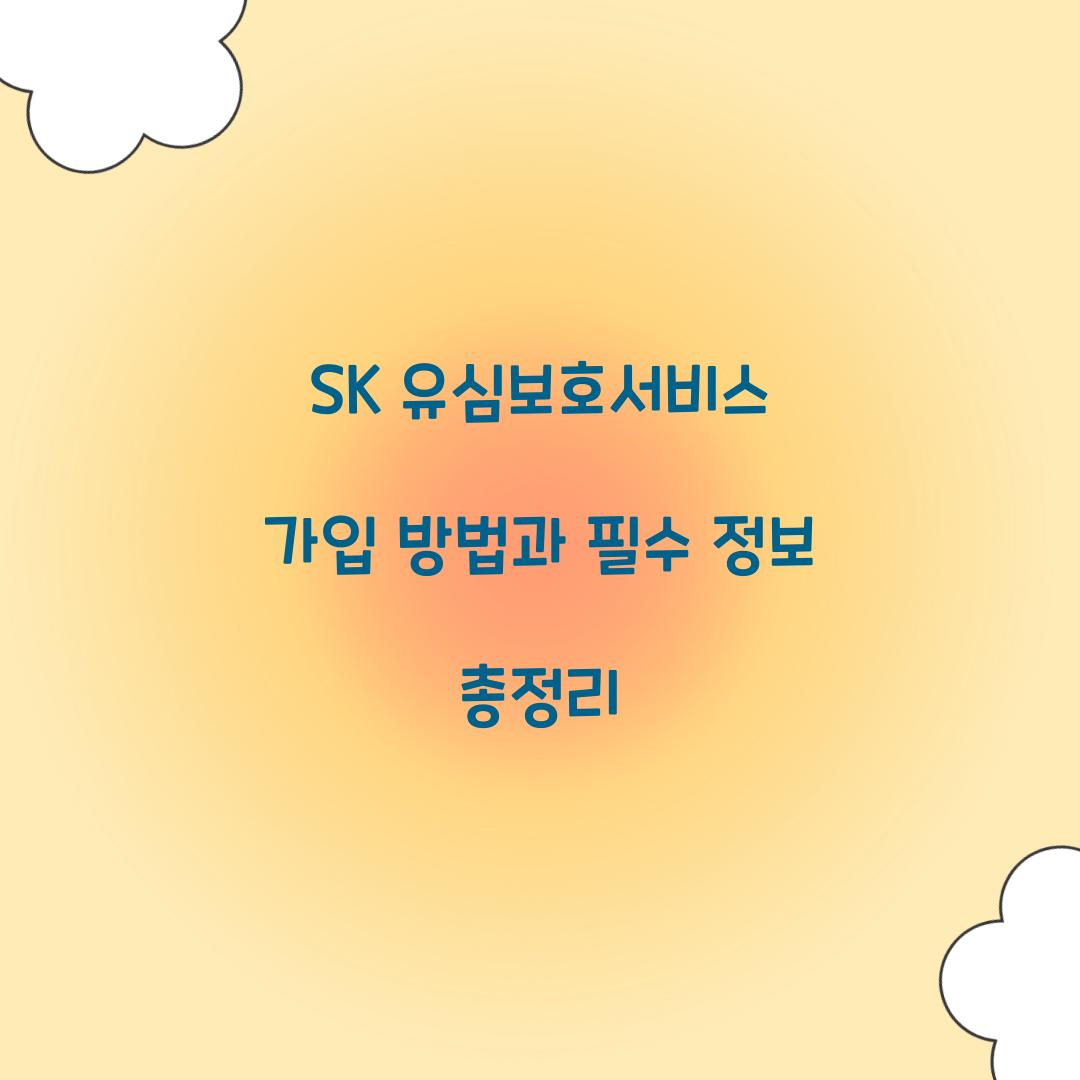 SK 유심보호서비스 가입