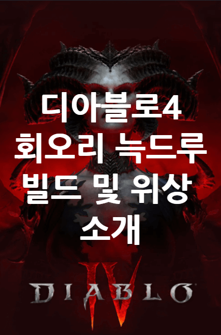 디아블로4 늑드루 빌드 회오리 위상 빌드 소개